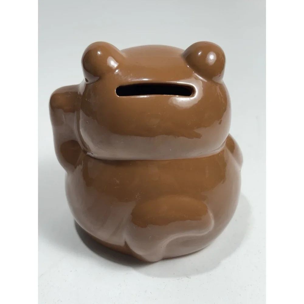 Vintage Japanese‎ Tanuki Ceramic Coin Bank Pig Bank 4